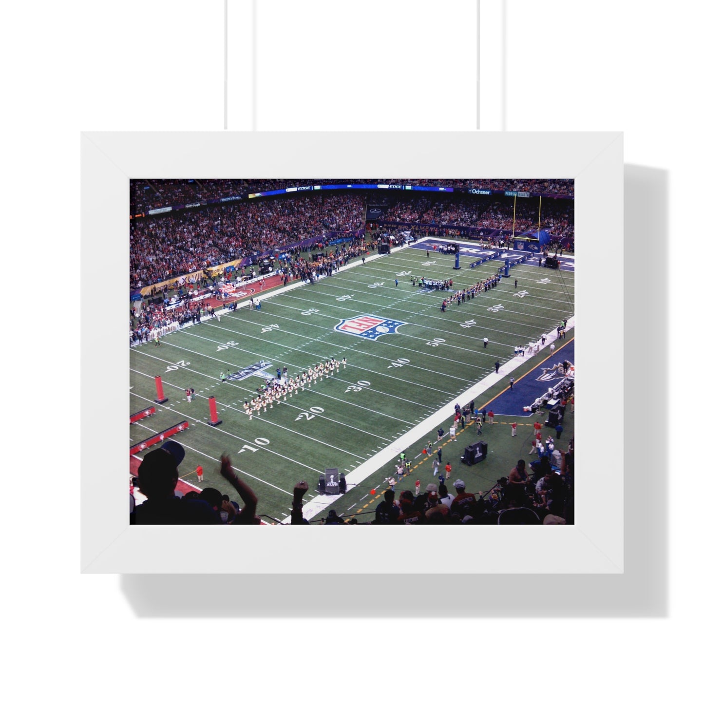Ravens vs. 49ers - Super Bowl XLVII - Framed Horizontal Poster
