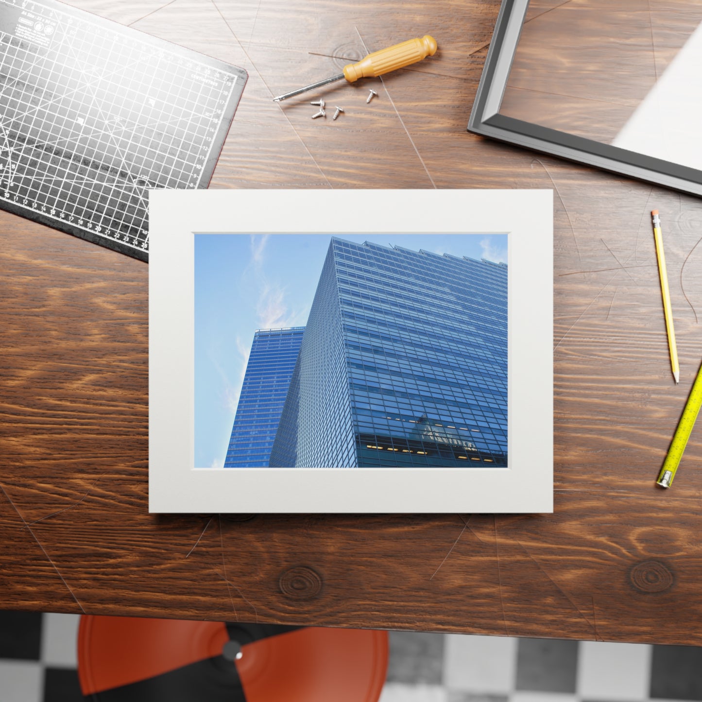 Intersecting Lines - Fine Art Prints (Passepartout Paper Frame)