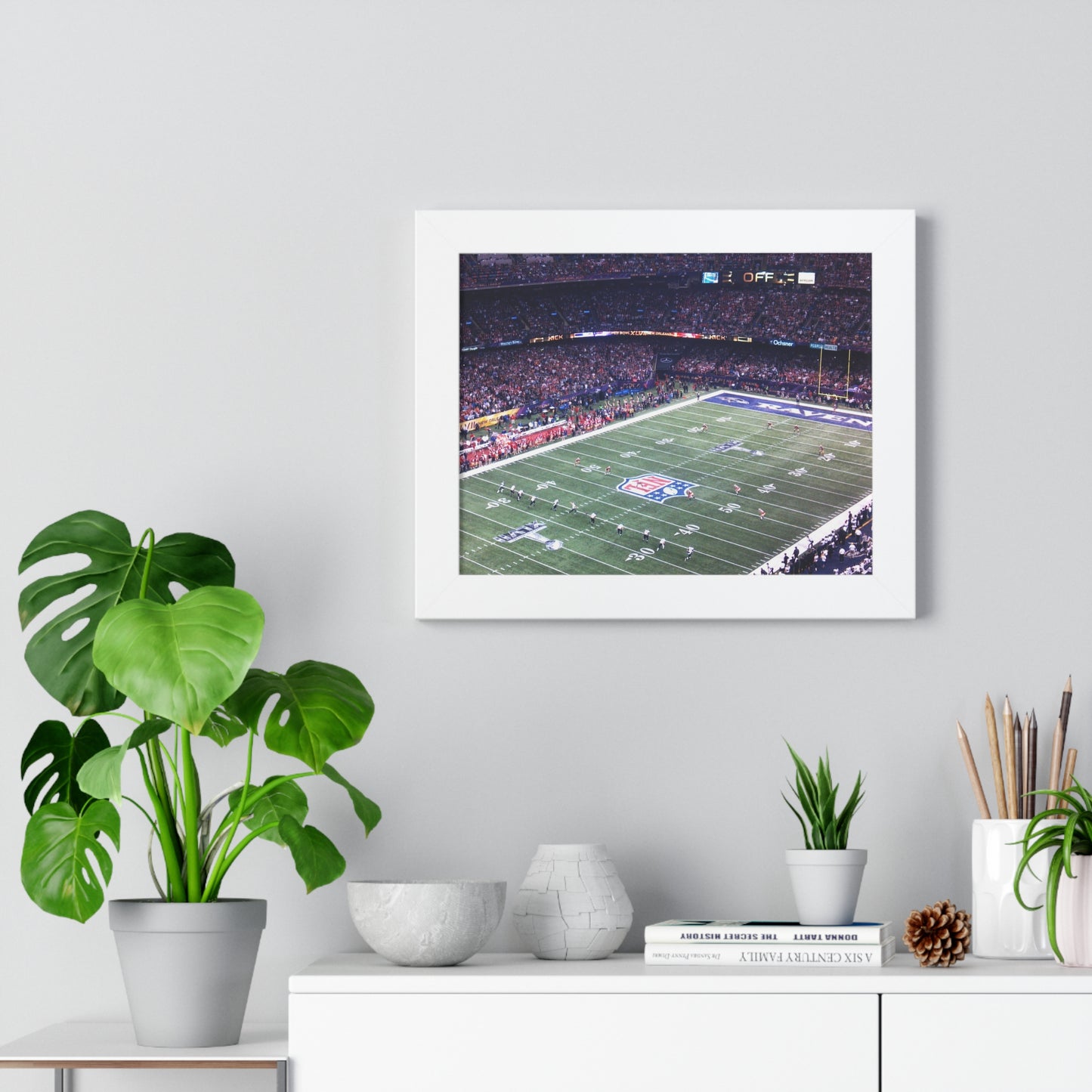 Ravens vs 49ers - Super Bowl XLVII - Framed Horizontal Poster