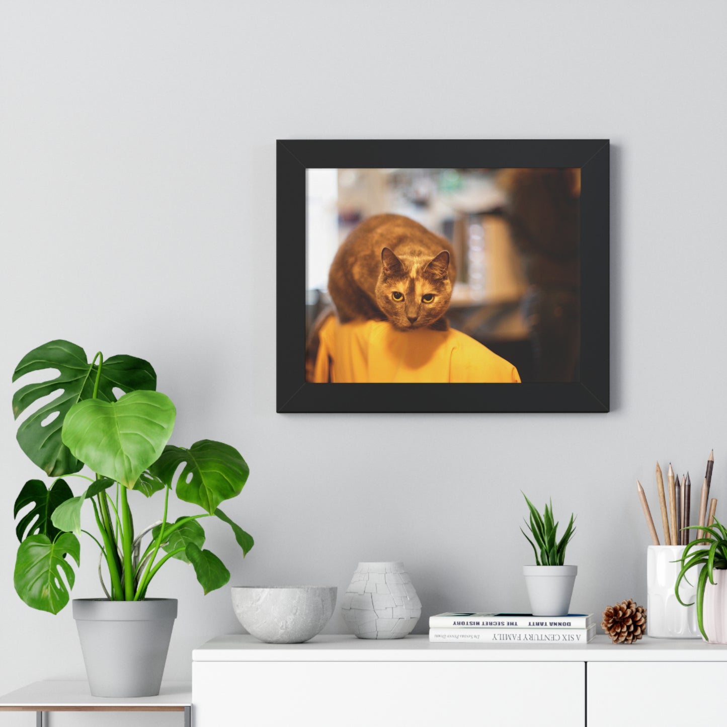 Jean Gray Sitting on a Chair - Framed Horizontal Poster