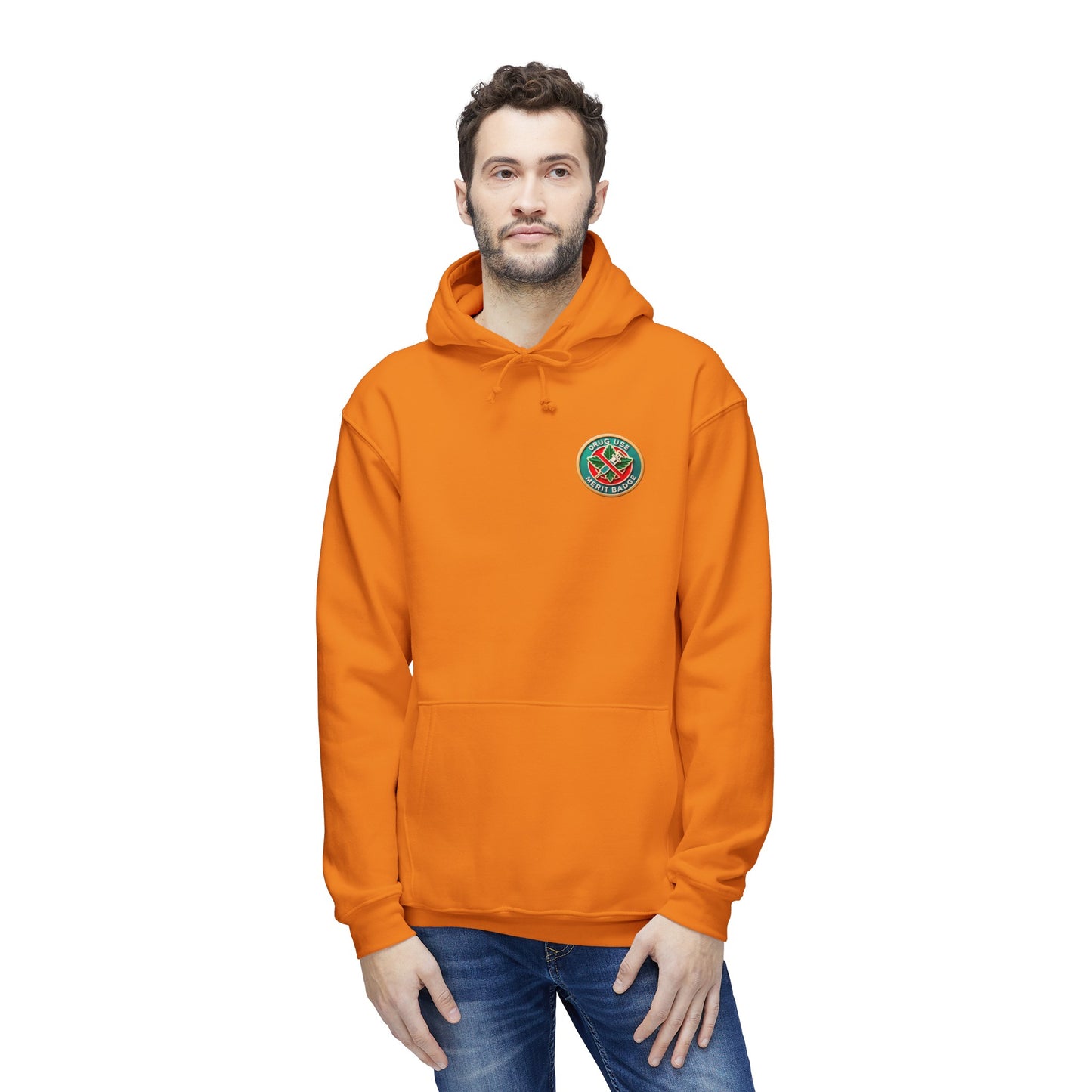 Podcast Recovery - Drug Use Merit Badge - Unisex Hooded Sweatshirt, Made in US