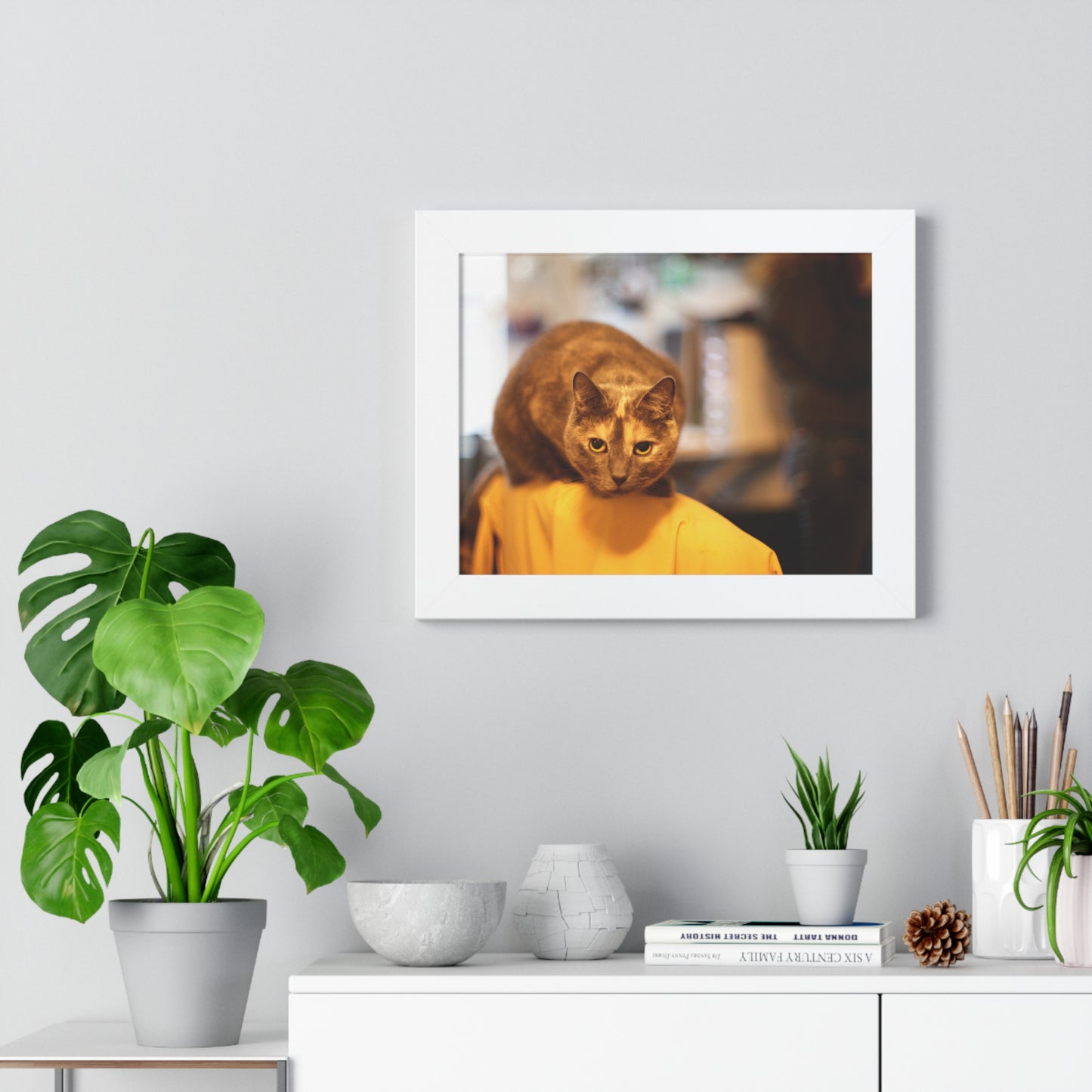 Jean Gray Sitting on a Chair - Framed Horizontal Poster