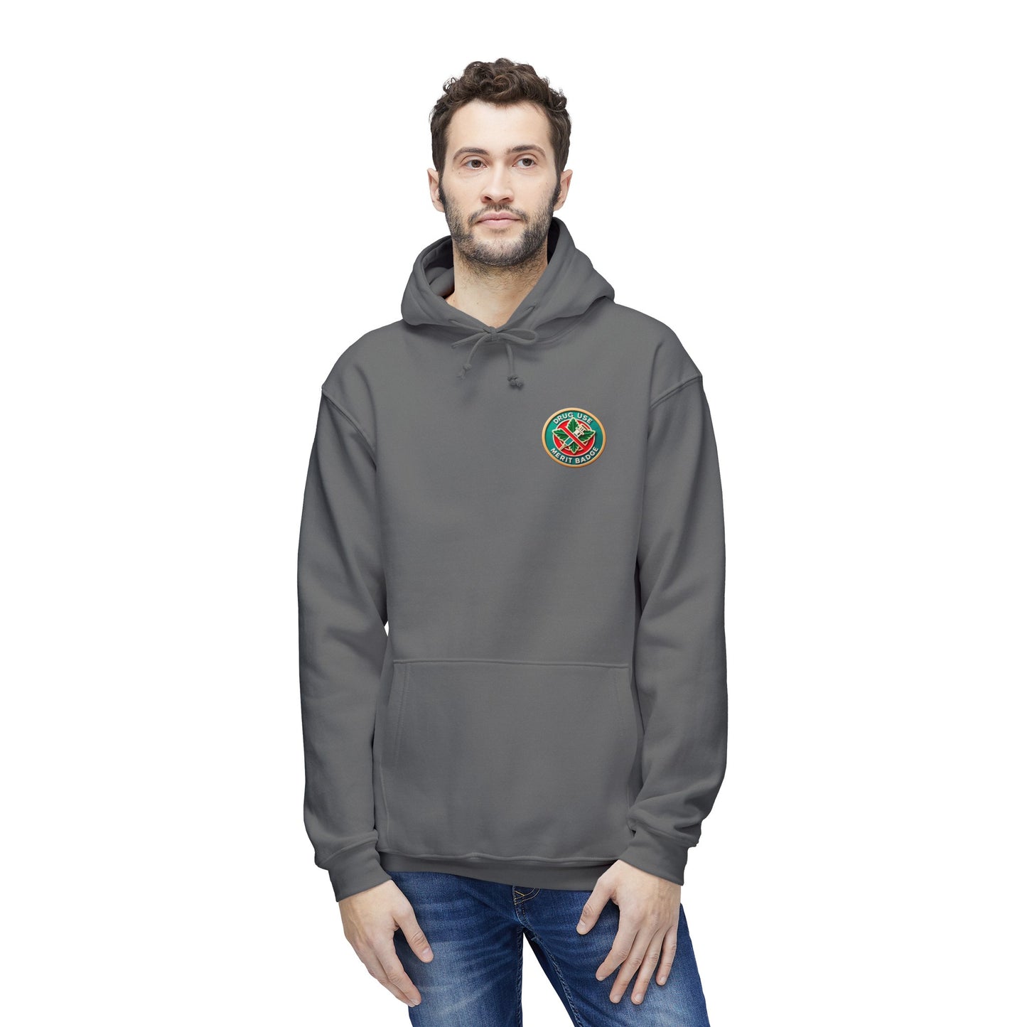 Podcast Recovery - Drug Use Merit Badge - Unisex Hooded Sweatshirt, Made in US