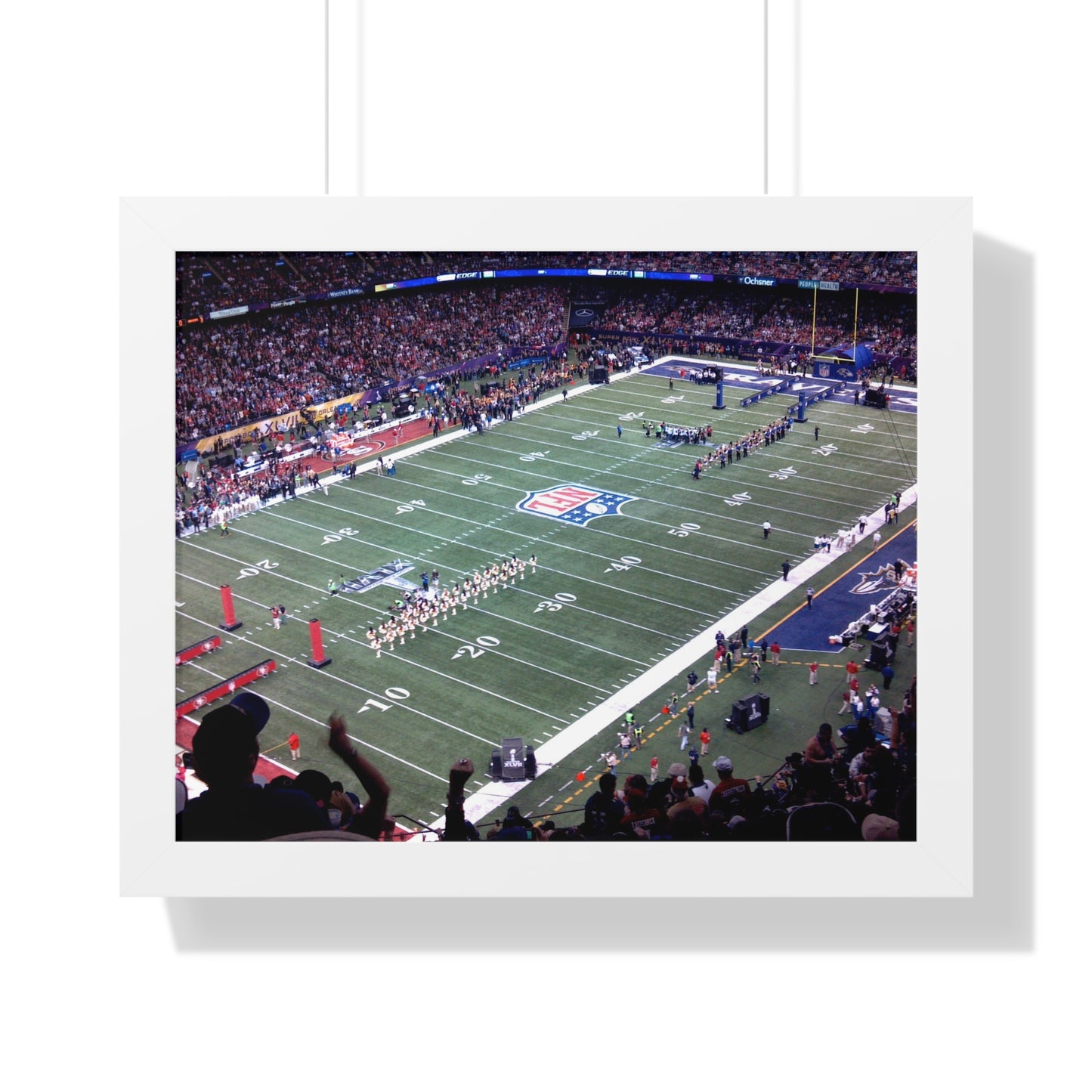Ravens vs. 49ers - Super Bowl XLVII - Framed Horizontal Poster