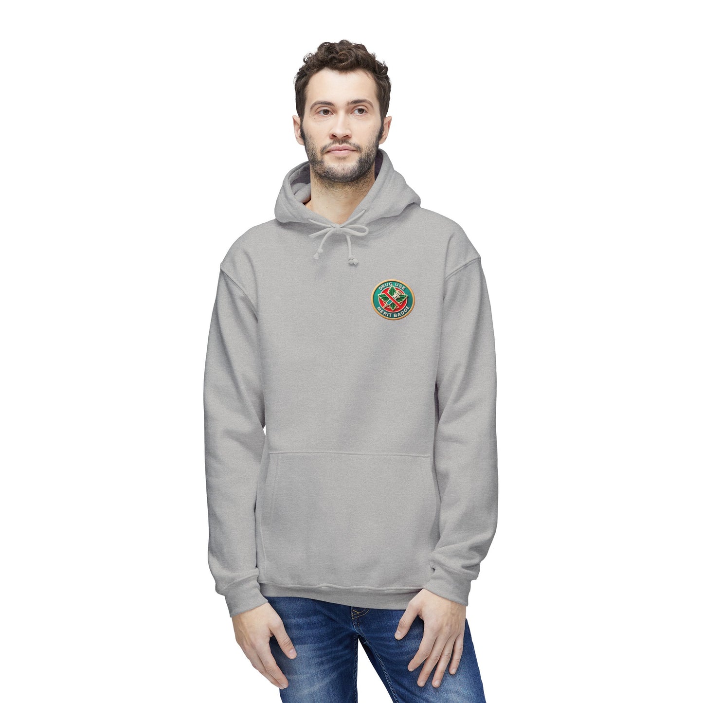 Podcast Recovery - Drug Use Merit Badge - Unisex Hooded Sweatshirt, Made in US