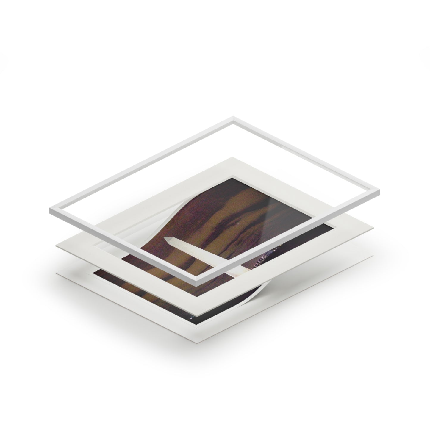 Washington Monument at Night - Fine Art Prints (Passepartout Paper Frame)