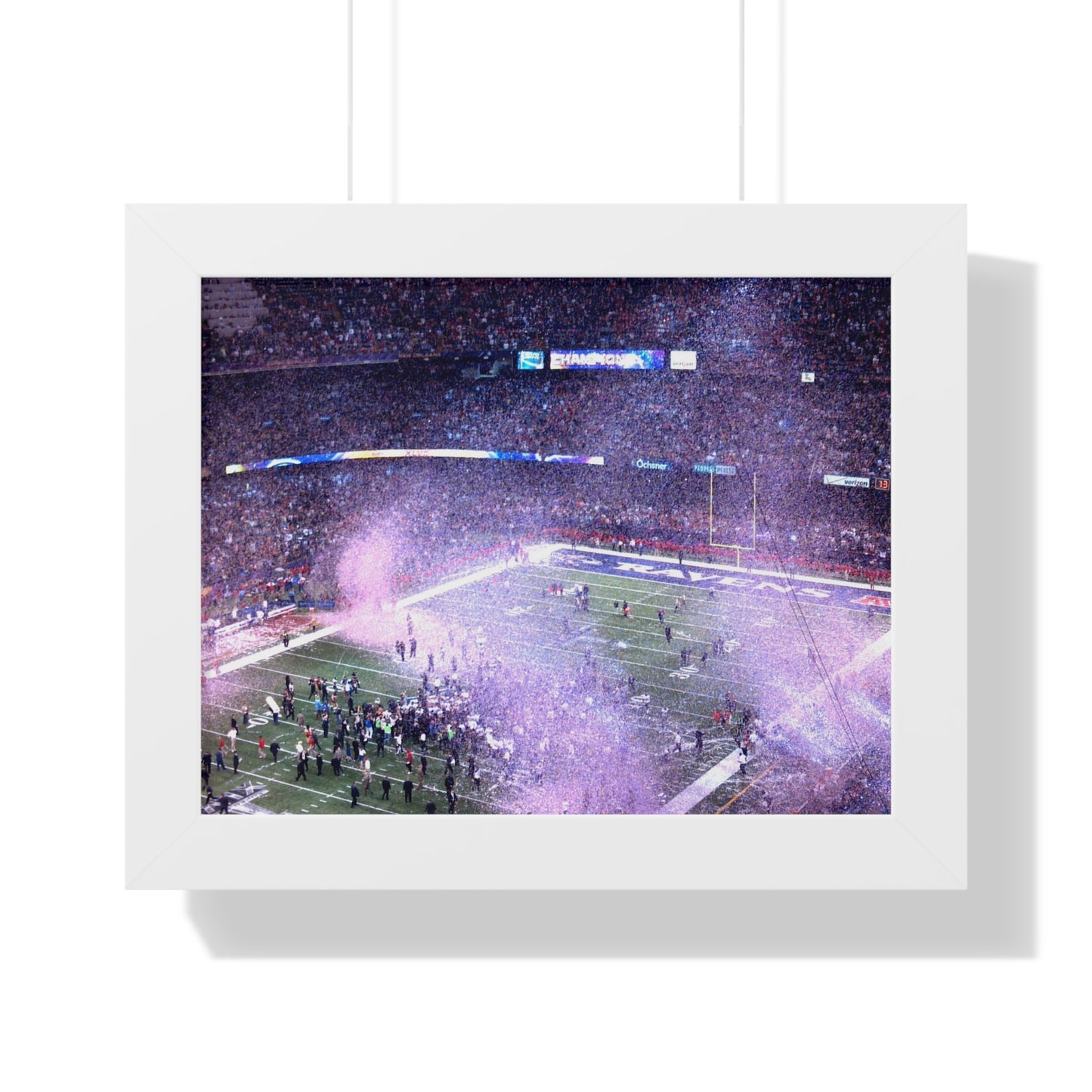 Ravens vs. 49ers - Super Bowl XLVII - Framed Horizontal Poster