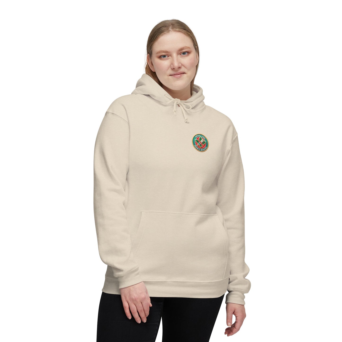 Podcast Recovery - Drug Use Merit Badge - Unisex Hooded Sweatshirt, Made in US