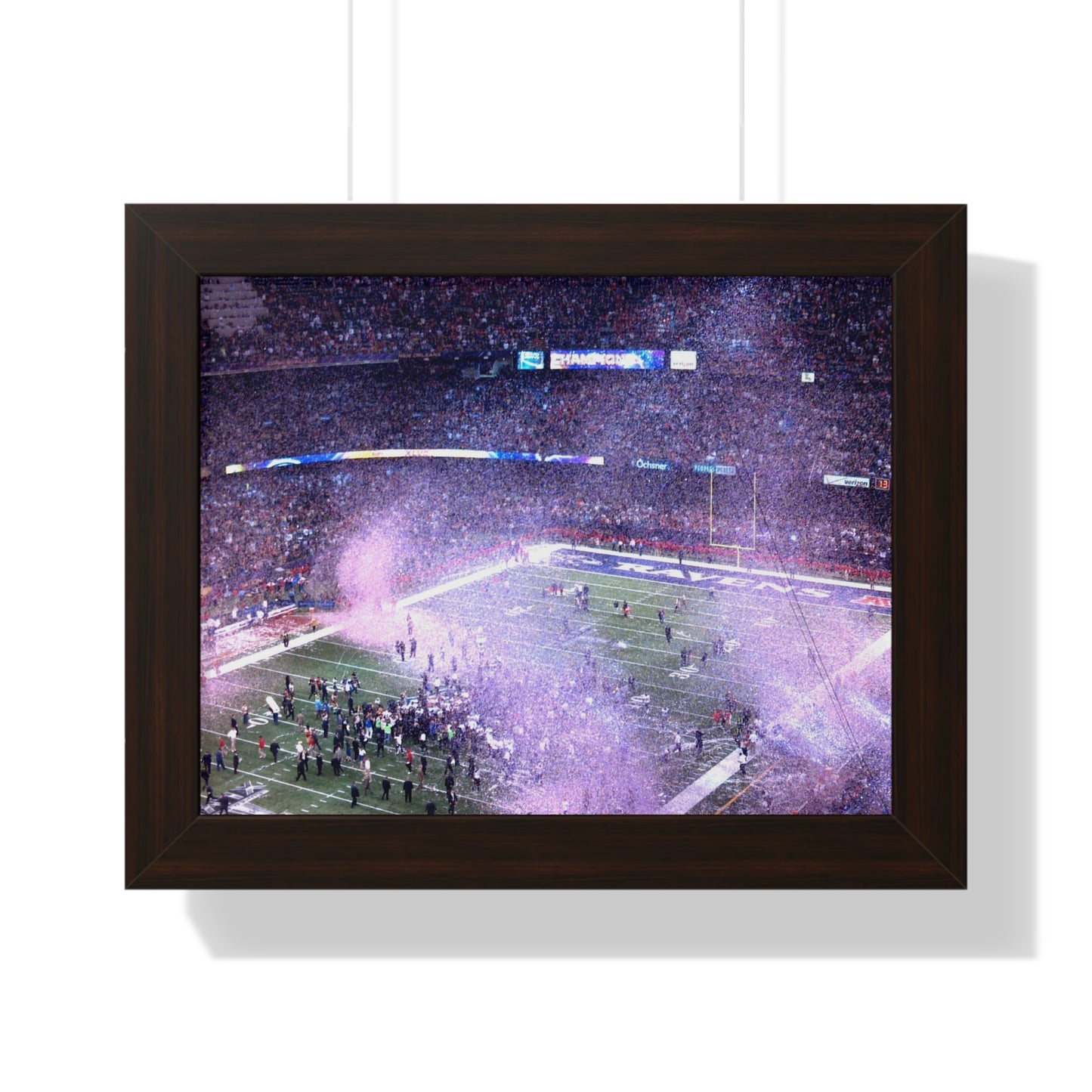 Ravens vs. 49ers - Super Bowl XLVII - Framed Horizontal Poster
