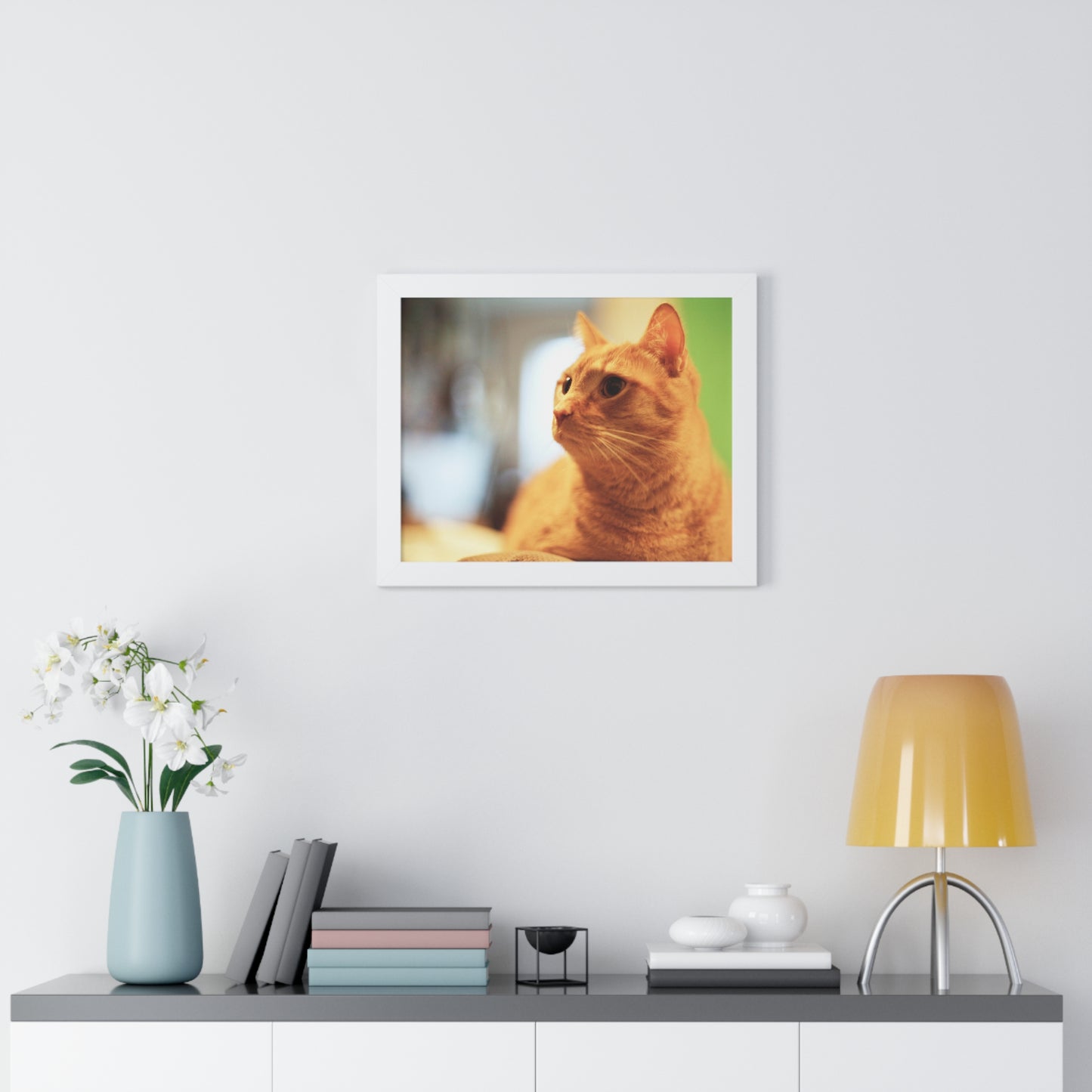 Rory Sitting on a Chair - Framed Horizontal Poster