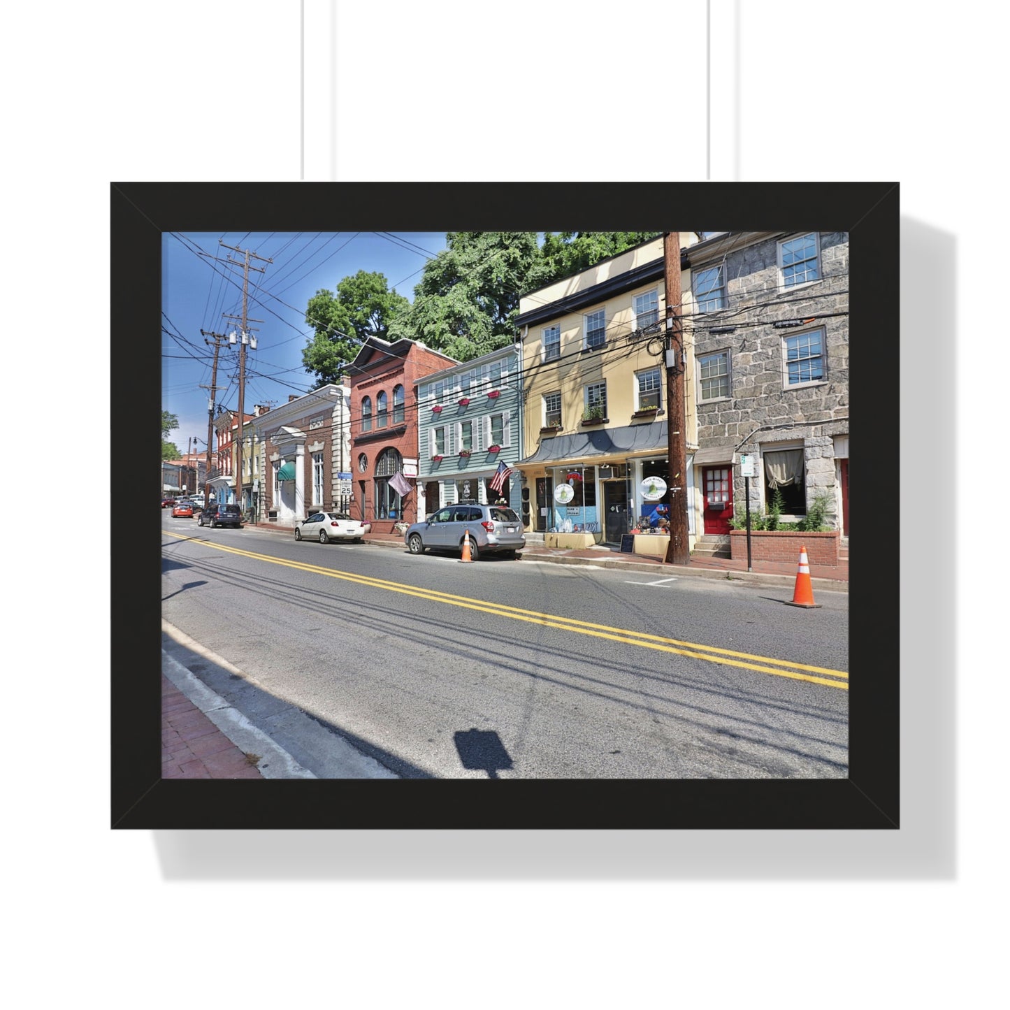 Old Ellicott City - Main Street - Framed Horizontal Poster