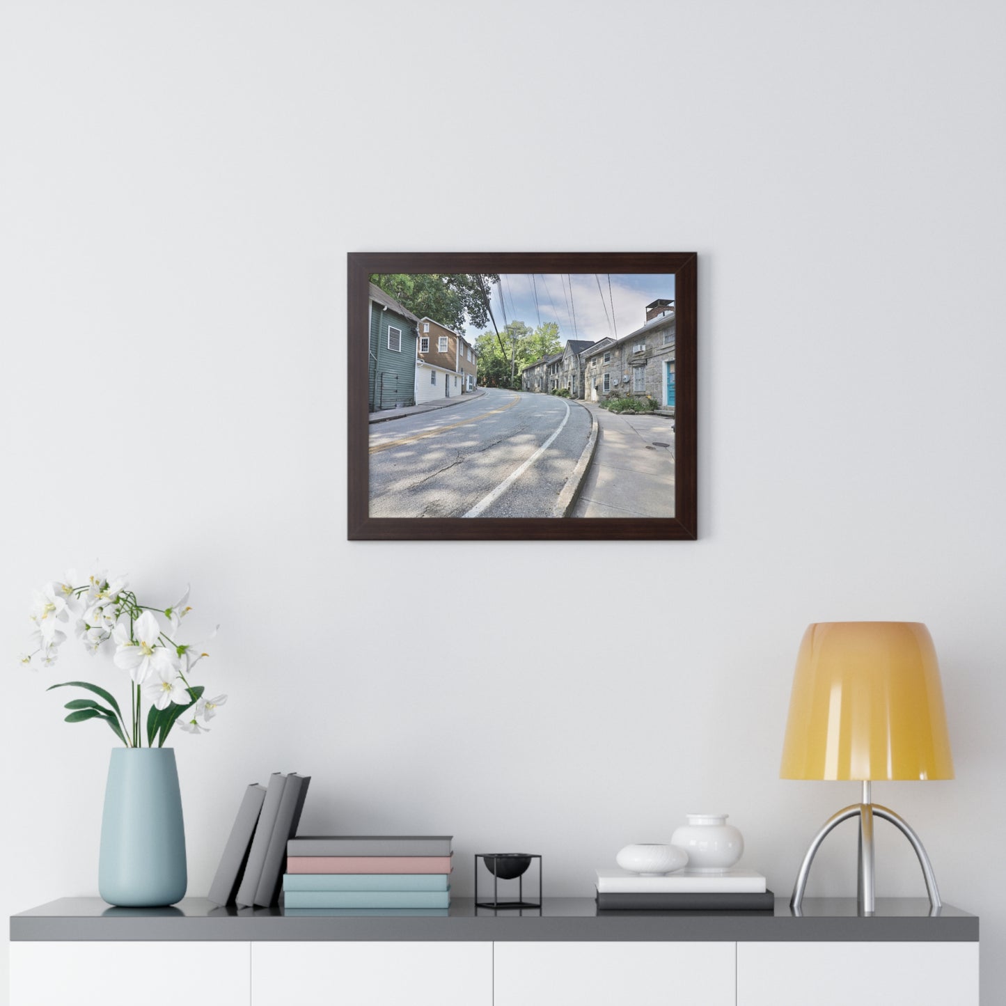 Old Ellicott City - Old Columbia Pike - Framed Horizontal Poster