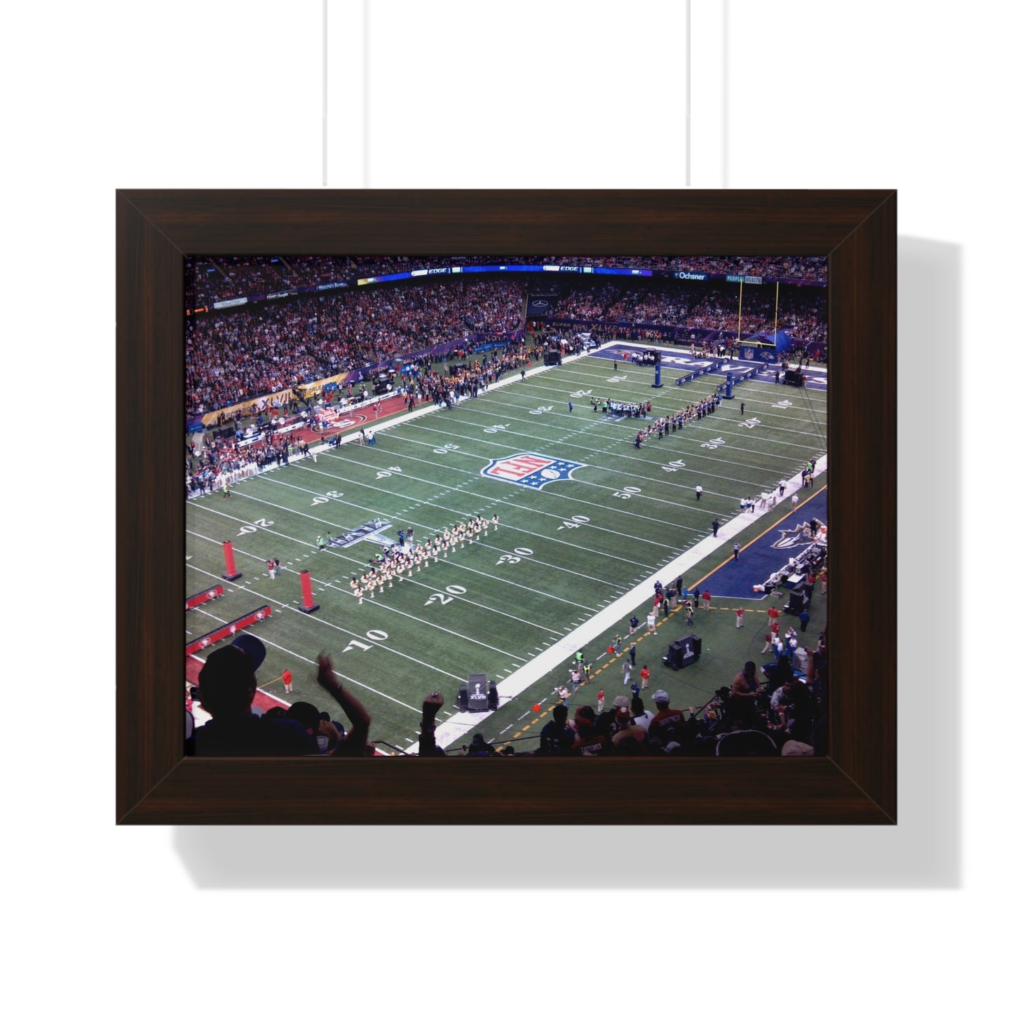 Ravens vs. 49ers - Super Bowl XLVII - Framed Horizontal Poster