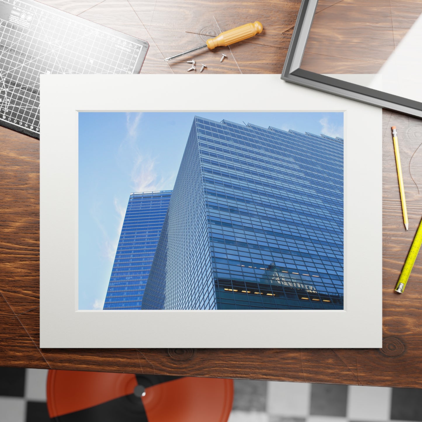 Intersecting Lines - Fine Art Prints (Passepartout Paper Frame)