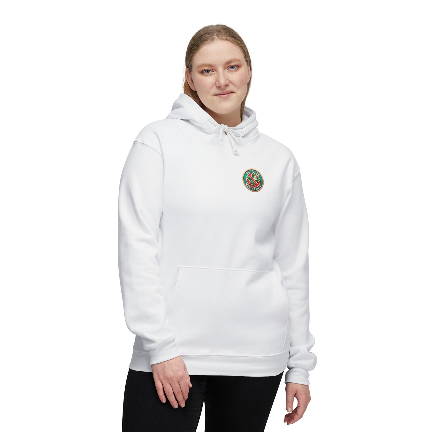 Podcast Recovery - Drug Use Merit Badge - Unisex Hooded Sweatshirt, Made in US