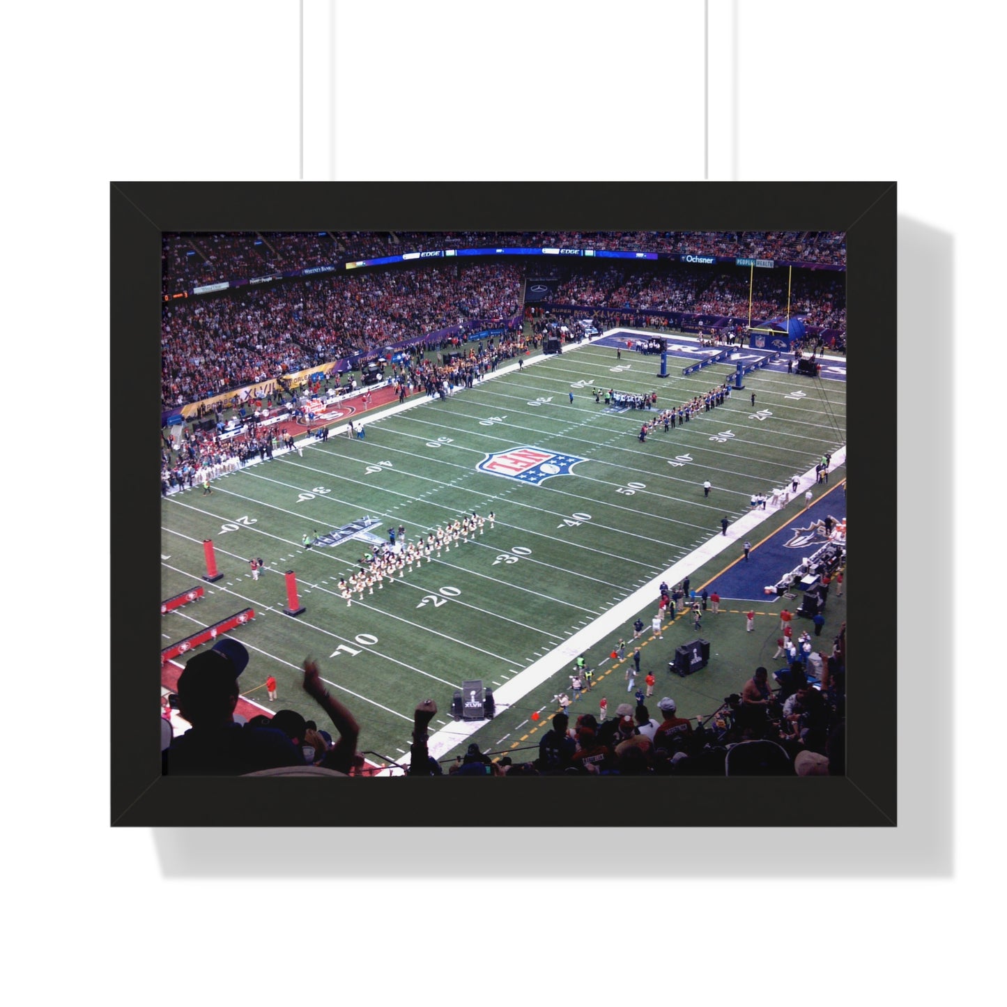 Ravens vs. 49ers - Super Bowl XLVII - Framed Horizontal Poster