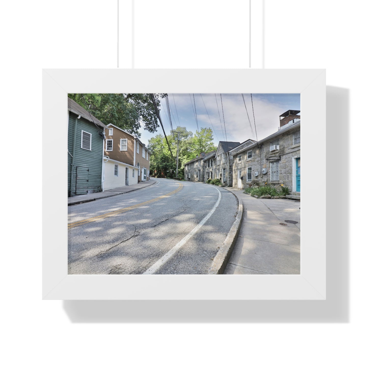 Old Ellicott City - Old Columbia Pike - Framed Horizontal Poster