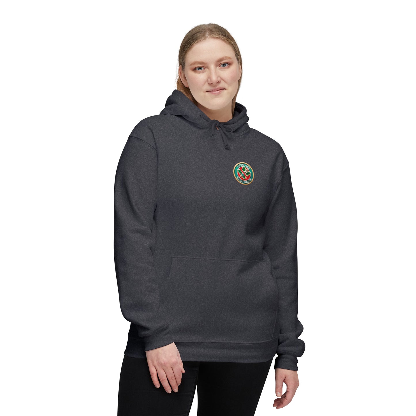 Podcast Recovery - Drug Use Merit Badge - Unisex Hooded Sweatshirt, Made in US