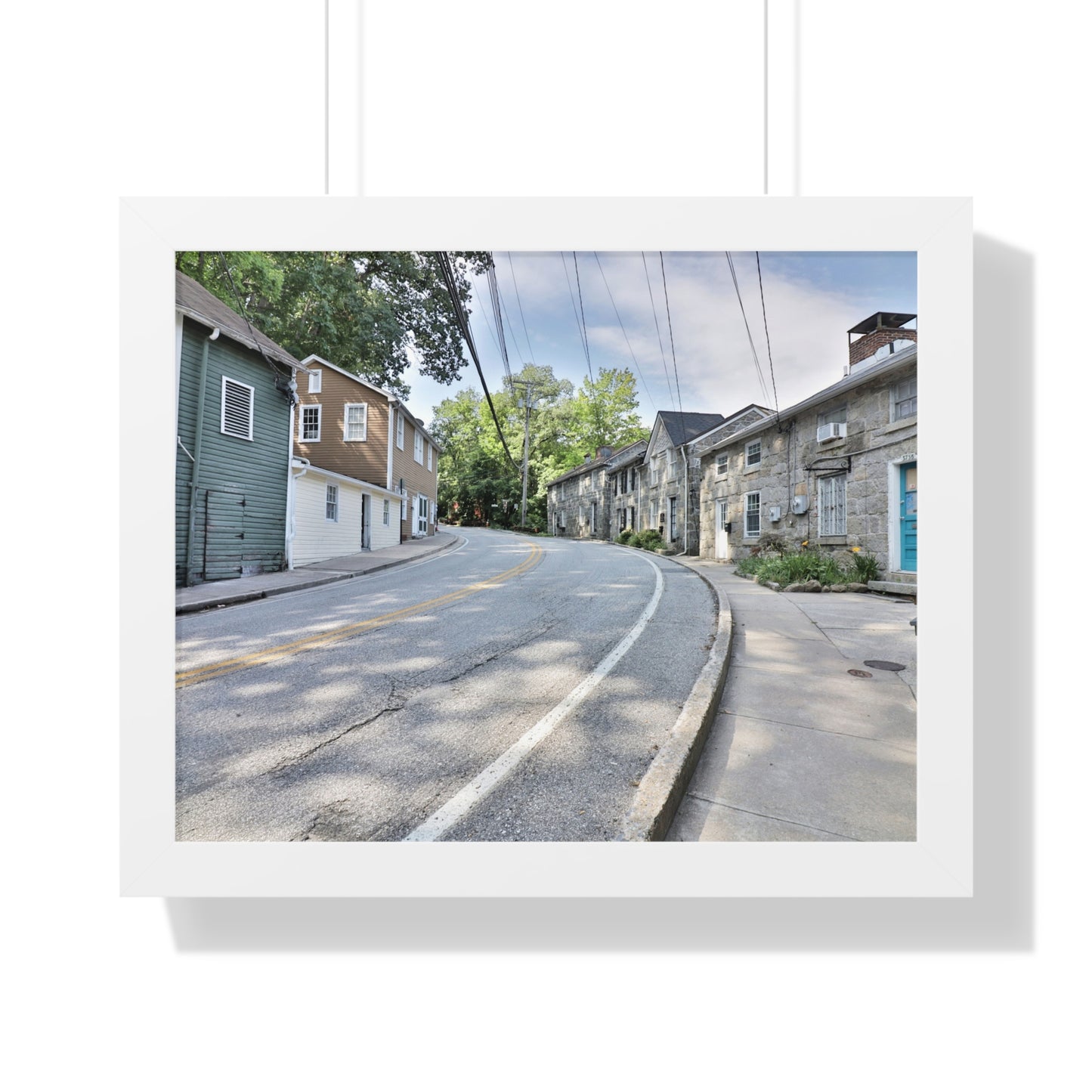 Old Ellicott City - Old Columbia Pike - Framed Horizontal Poster