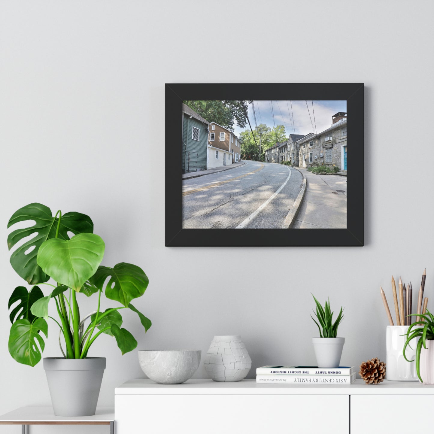 Old Ellicott City - Old Columbia Pike - Framed Horizontal Poster