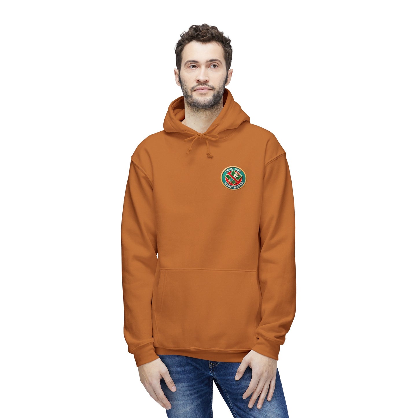 Podcast Recovery - Drug Use Merit Badge - Unisex Hooded Sweatshirt, Made in US