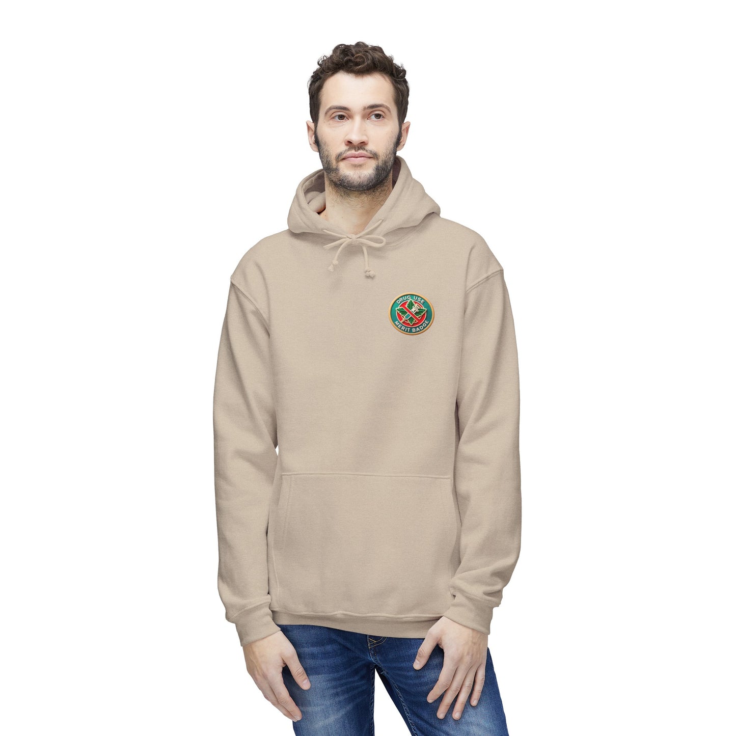 Podcast Recovery - Drug Use Merit Badge - Unisex Hooded Sweatshirt, Made in US