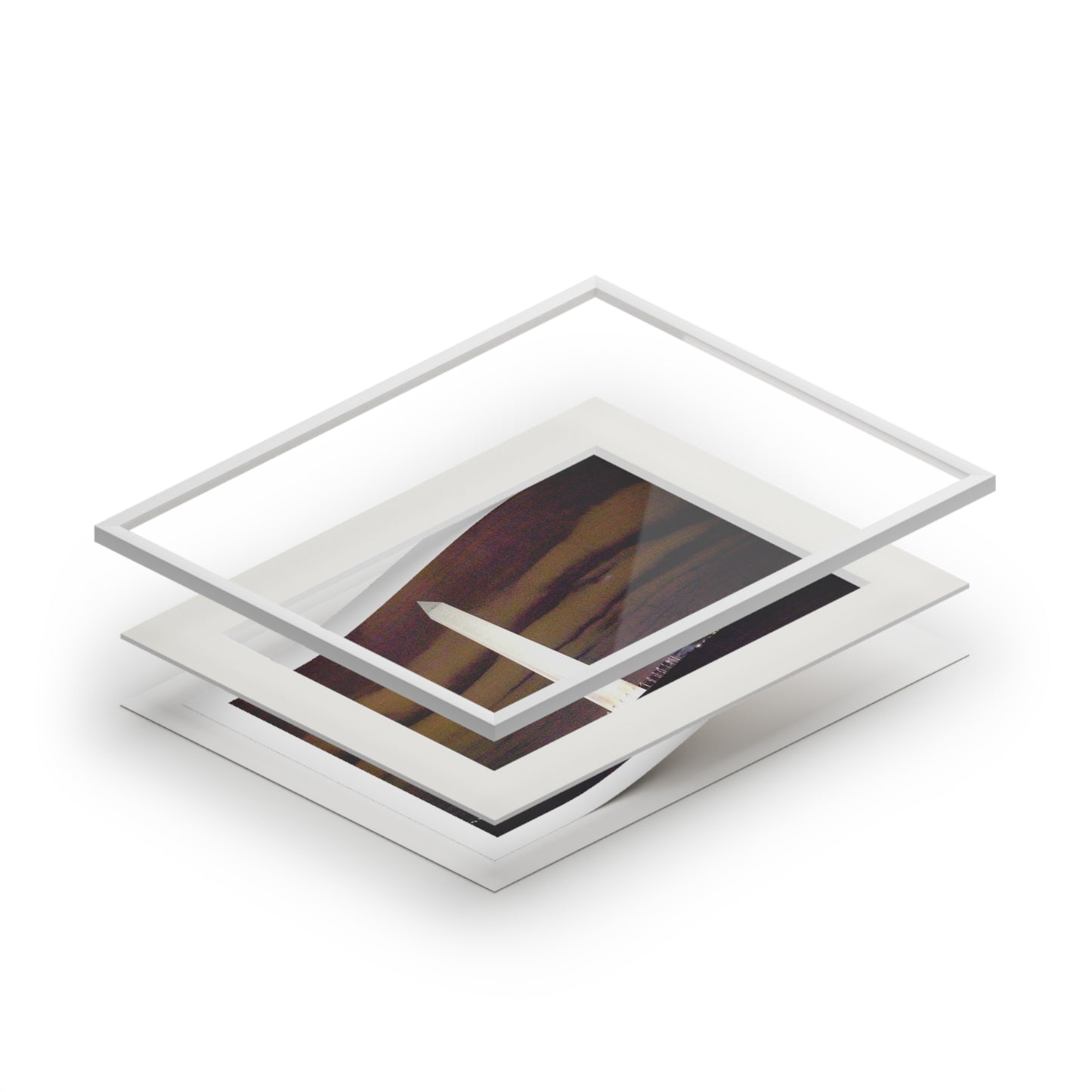 Washington Monument at Night - Fine Art Prints (Passepartout Paper Frame)