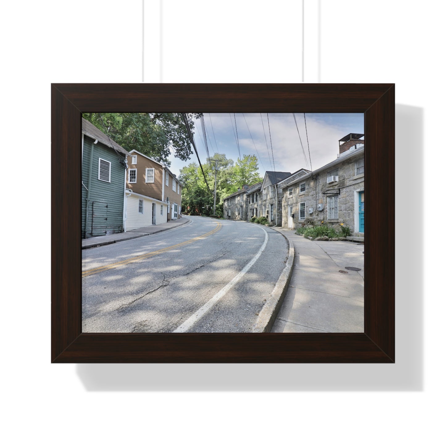 Old Ellicott City - Old Columbia Pike - Framed Horizontal Poster
