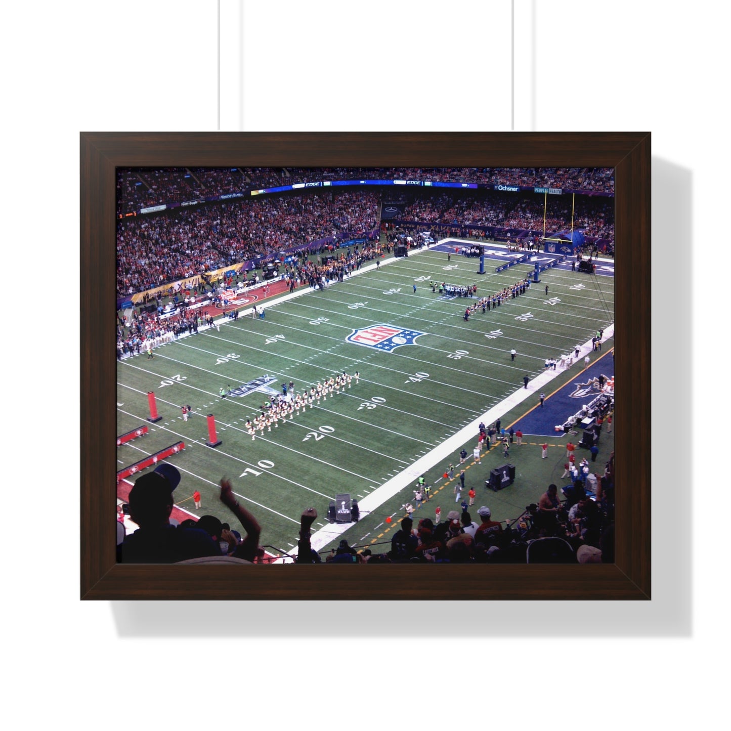 Ravens vs. 49ers - Super Bowl XLVII - Framed Horizontal Poster