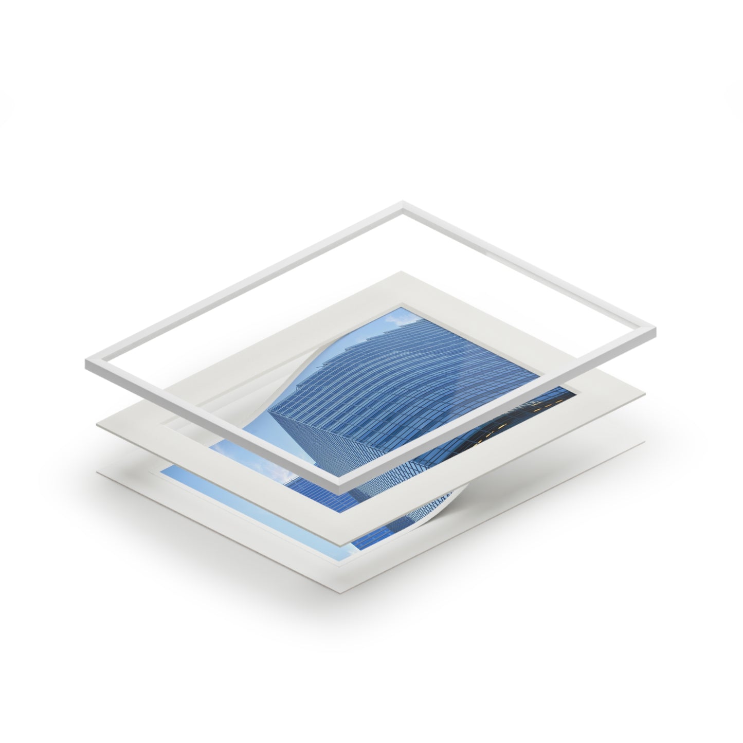 Intersecting Lines - Fine Art Prints (Passepartout Paper Frame)