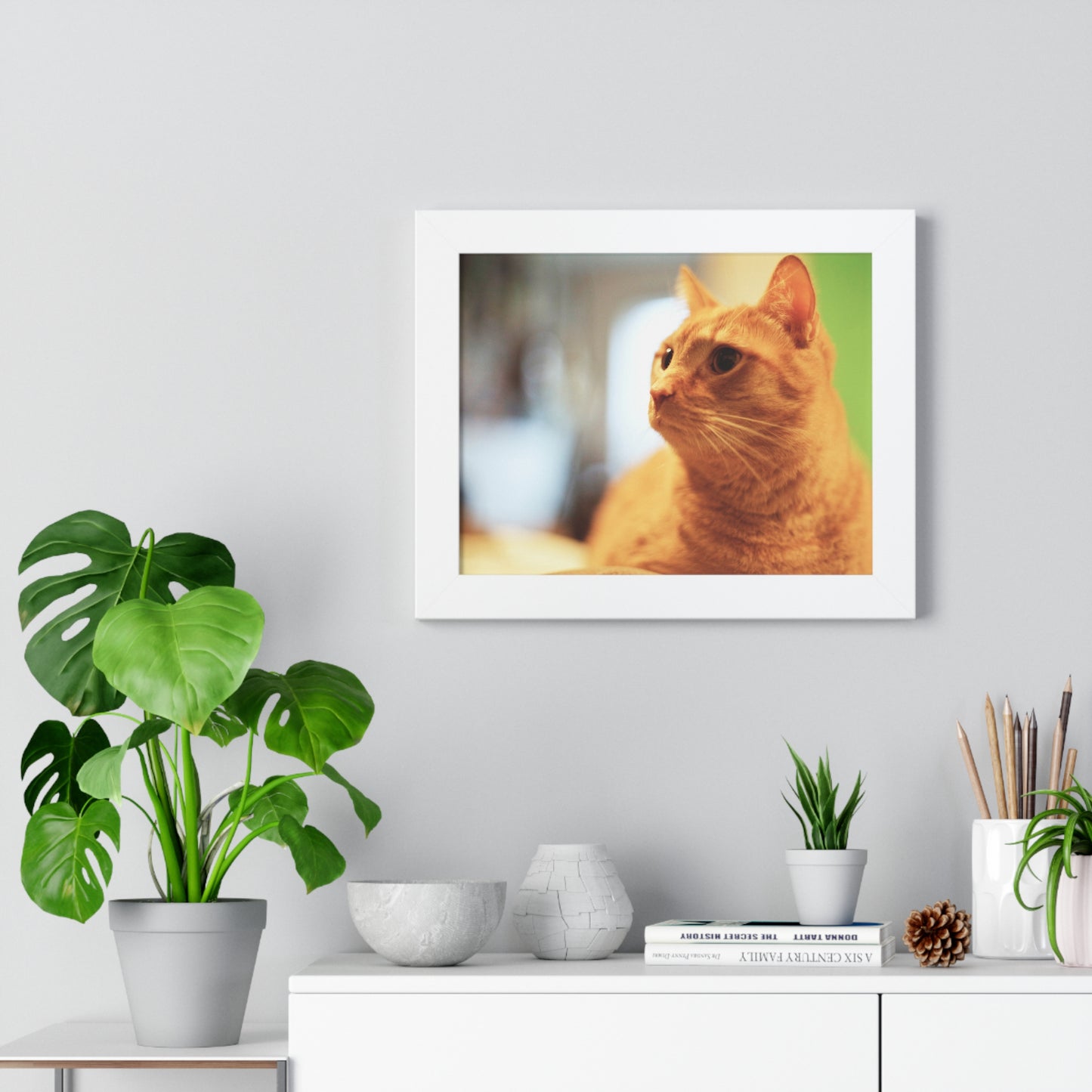Rory Sitting on a Chair - Framed Horizontal Poster