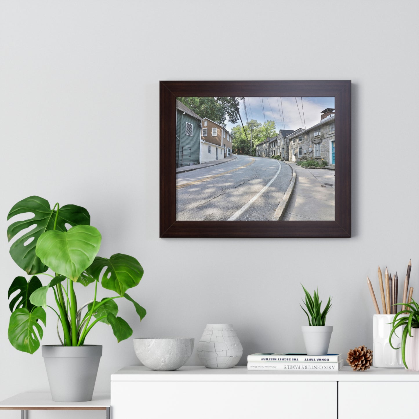 Old Ellicott City - Old Columbia Pike - Framed Horizontal Poster