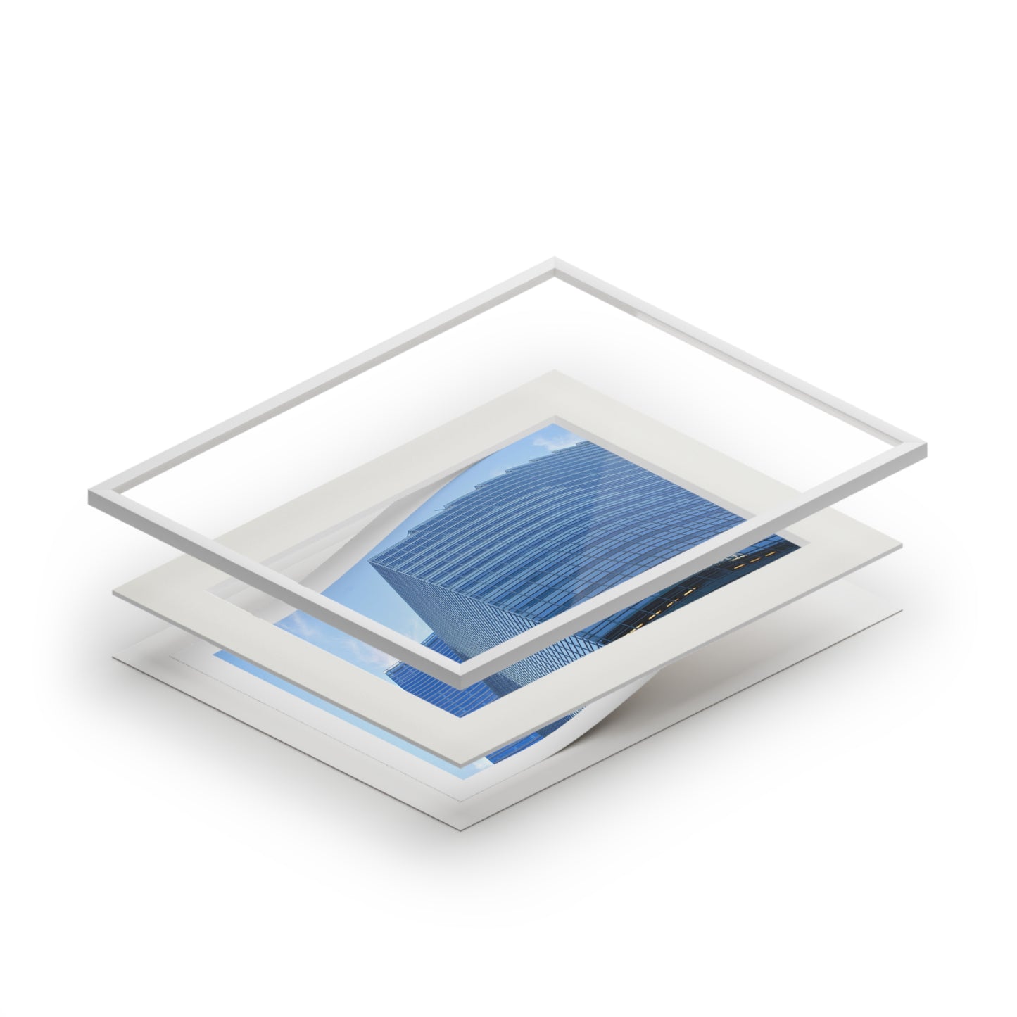 Intersecting Lines - Fine Art Prints (Passepartout Paper Frame)