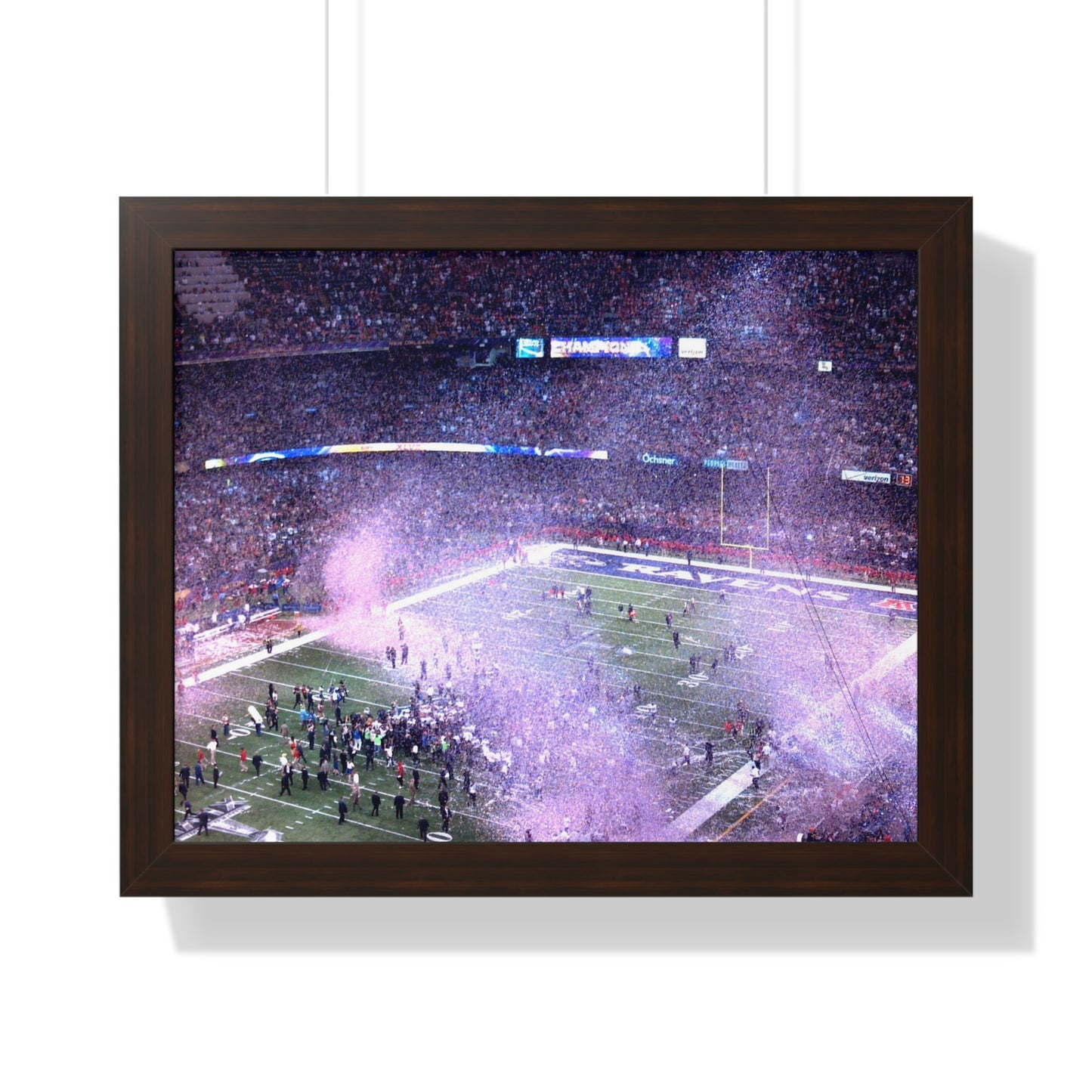 Ravens vs. 49ers - Super Bowl XLVII - Framed Horizontal Poster