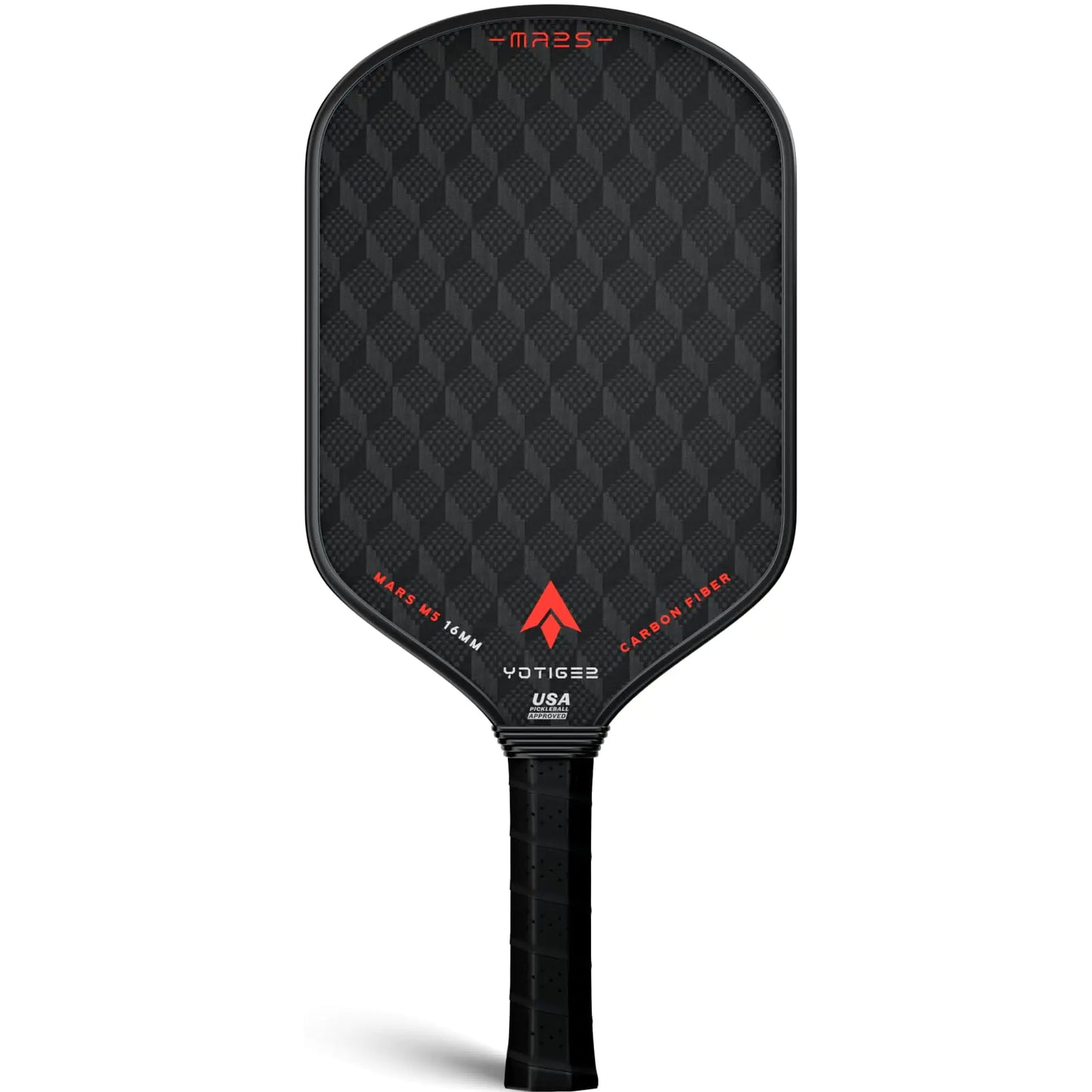 Yotiger Pickleball Paddles 18K T700 Carbon Fiber Pickleball Paddle with 3D Pattern 16mm Power Polymer Core The Elongated Pickleball Rackets Crafted for Ultimate Spin & Consistency