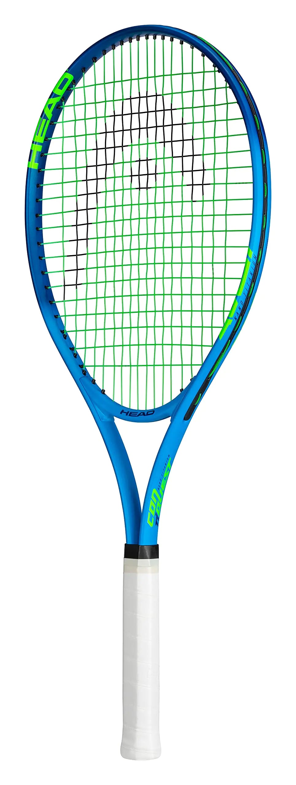 HEAD Ti. Conquest Tennis Racket - Pre-Strung Head Light Balance 27 Inch Racquet - 4 3/8 in GripBlue
