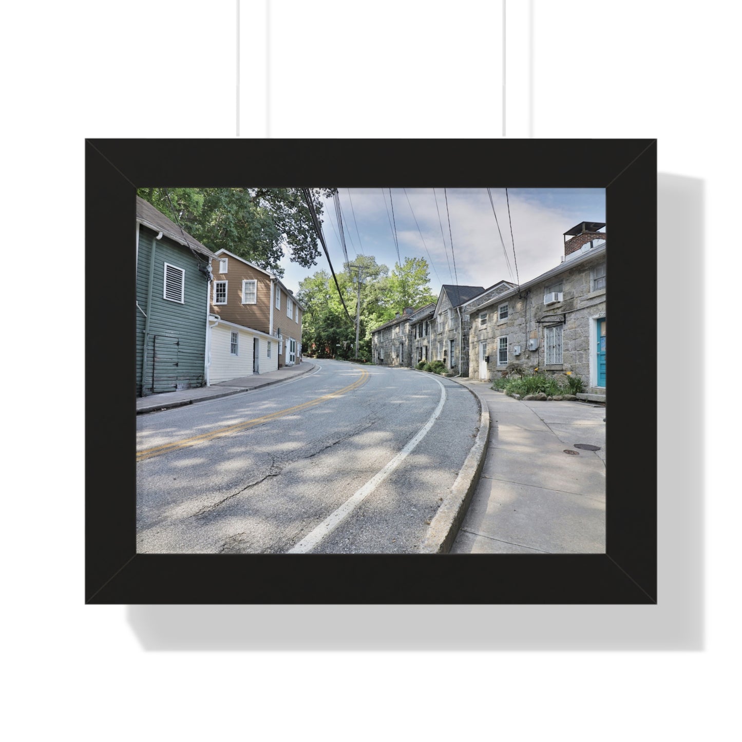 Old Ellicott City - Old Columbia Pike - Framed Horizontal Poster