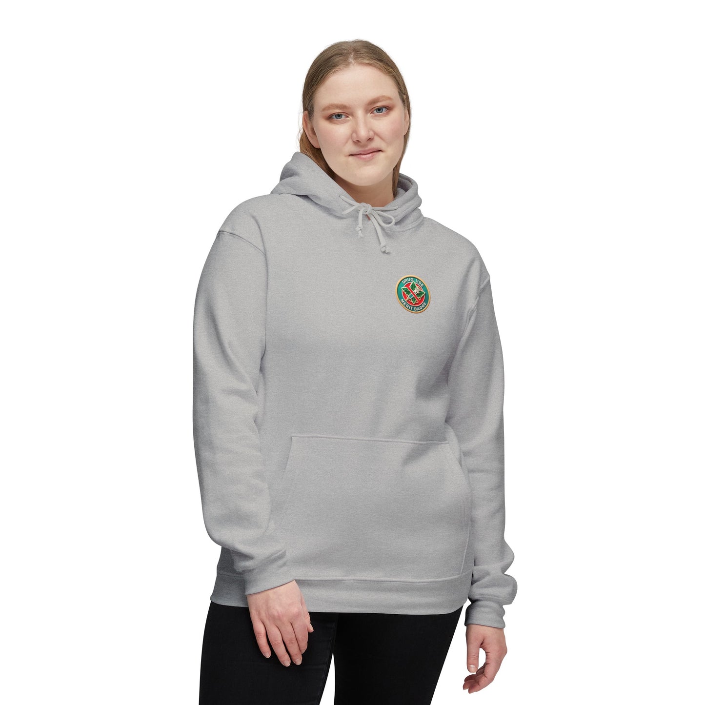 Podcast Recovery - Drug Use Merit Badge - Unisex Hooded Sweatshirt, Made in US