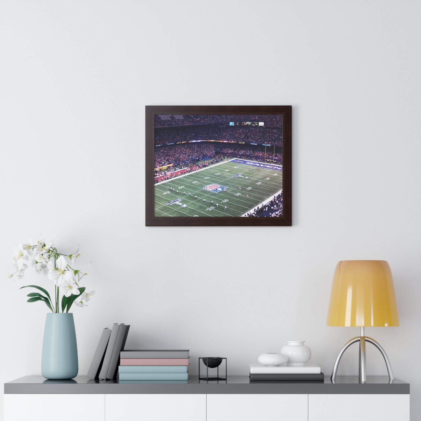 Ravens vs 49ers - Super Bowl XLVII - Framed Horizontal Poster
