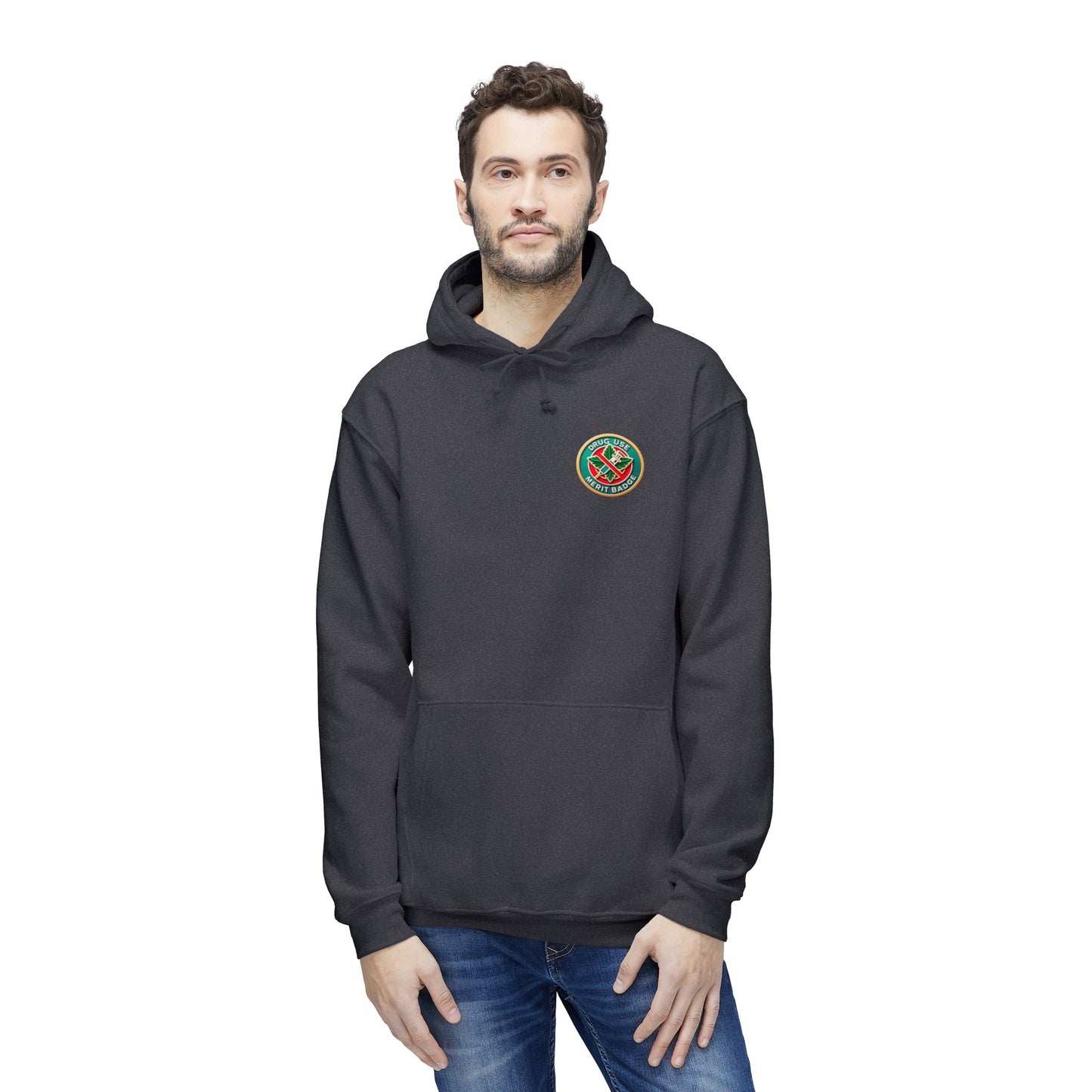 Podcast Recovery - Drug Use Merit Badge - Unisex Hooded Sweatshirt, Made in US