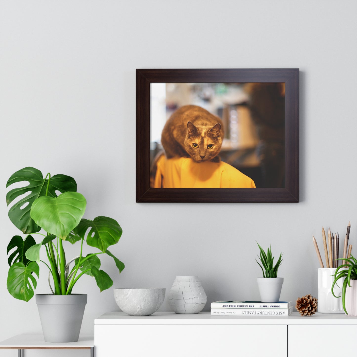 Jean Gray Sitting on a Chair - Framed Horizontal Poster