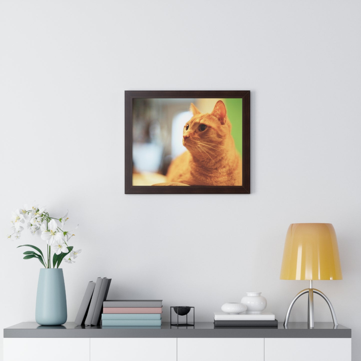 Rory Sitting on a Chair - Framed Horizontal Poster