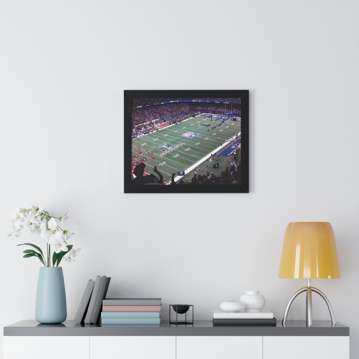 Ravens vs. 49ers - Super Bowl XLVII - Framed Horizontal Poster