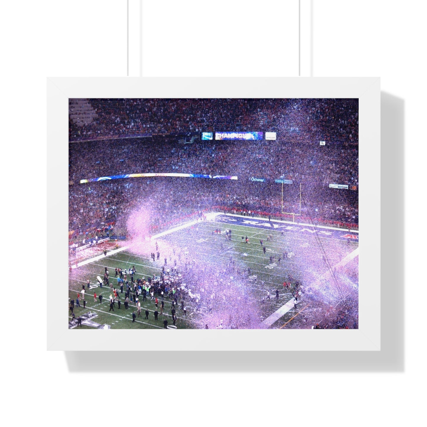 Ravens vs. 49ers - Super Bowl XLVII - Framed Horizontal Poster