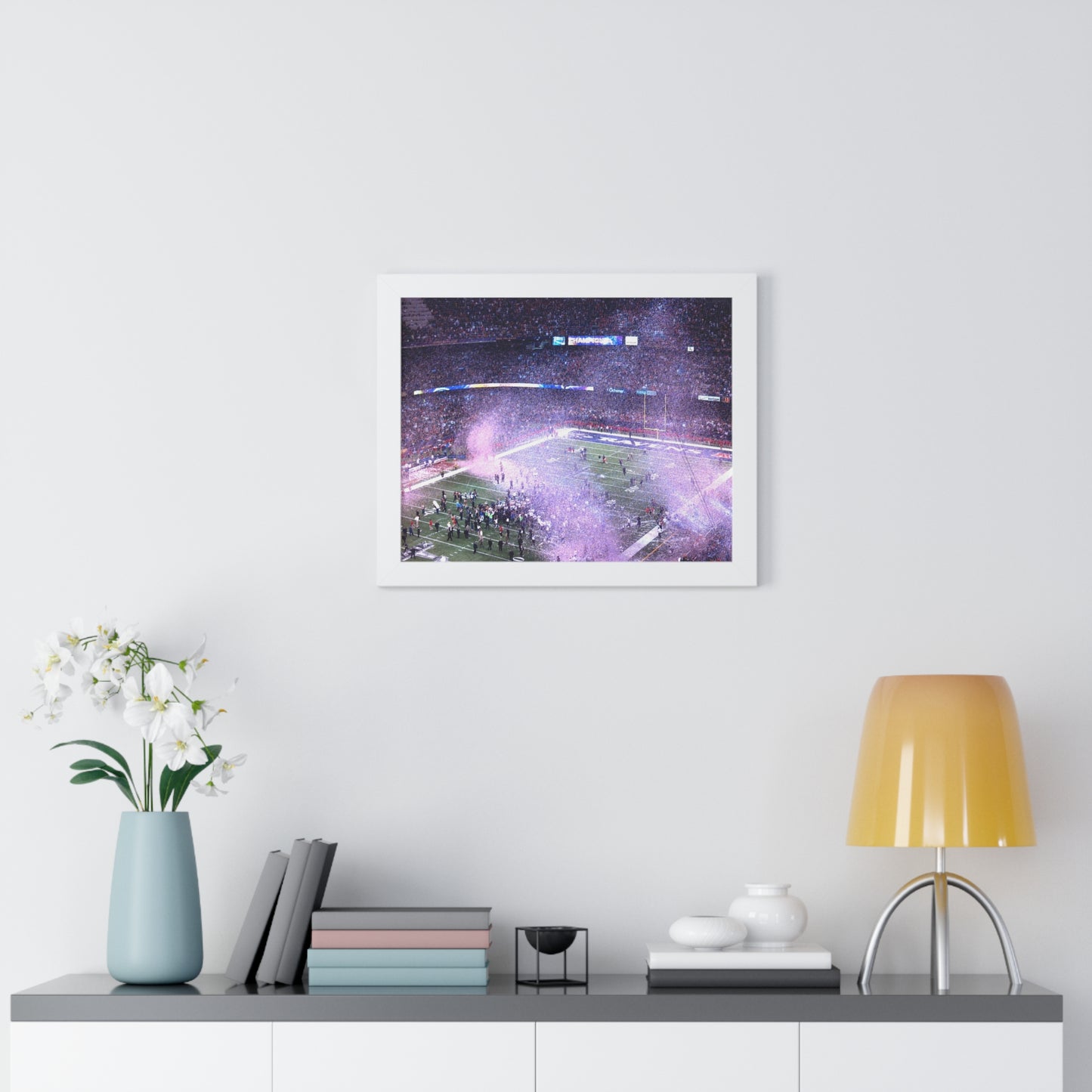 Ravens vs. 49ers - Super Bowl XLVII - Framed Horizontal Poster