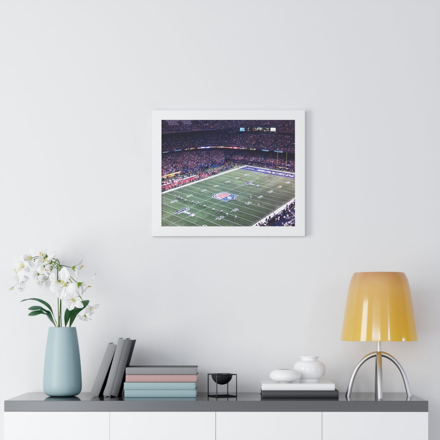 Ravens vs 49ers - Super Bowl XLVII - Framed Horizontal Poster