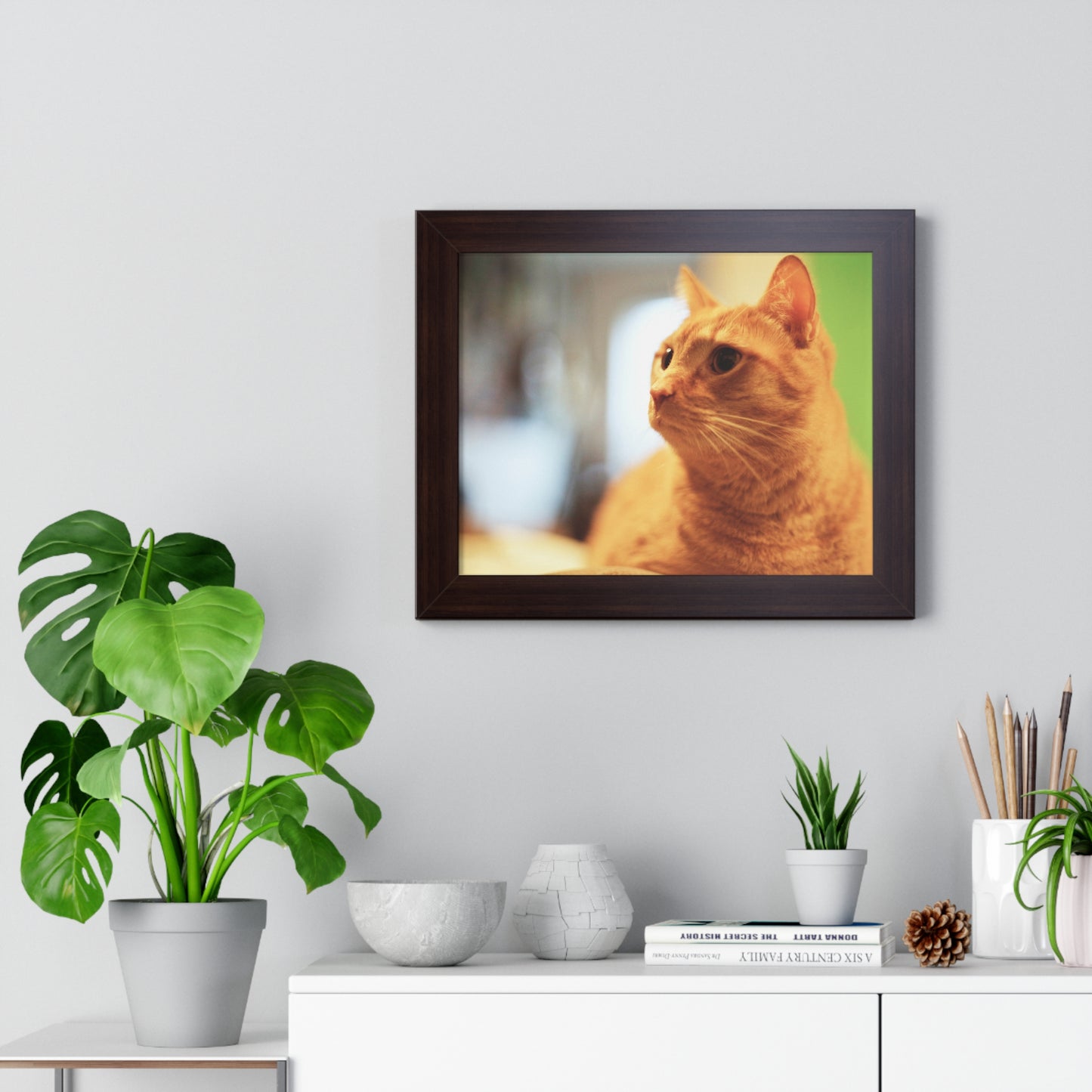 Rory Sitting on a Chair - Framed Horizontal Poster