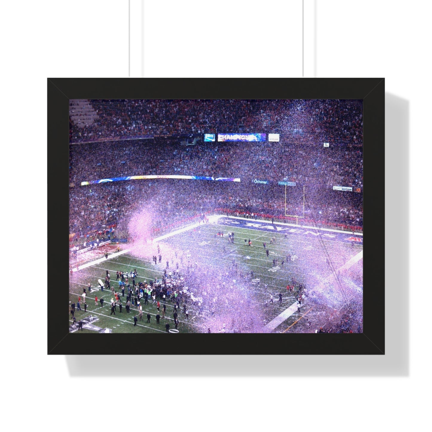 Ravens vs. 49ers - Super Bowl XLVII - Framed Horizontal Poster