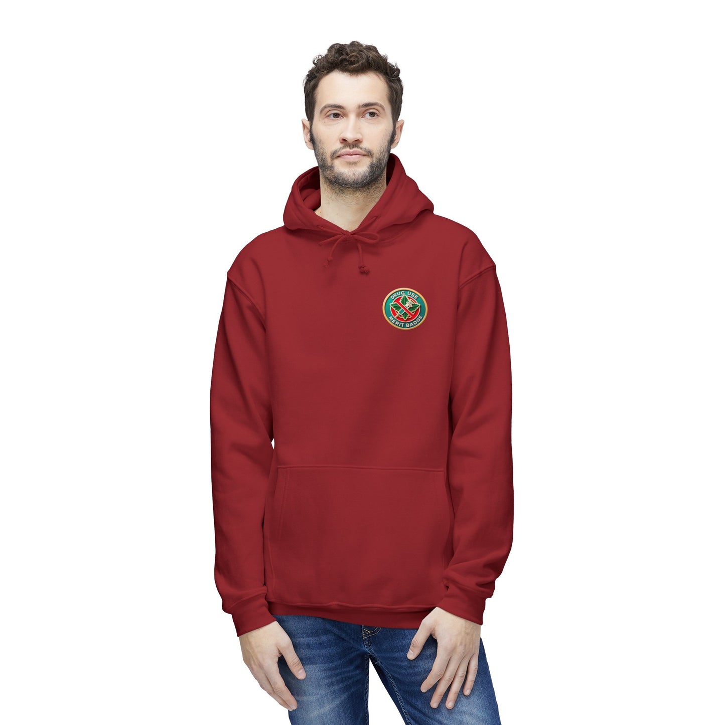 Podcast Recovery - Drug Use Merit Badge - Unisex Hooded Sweatshirt, Made in US