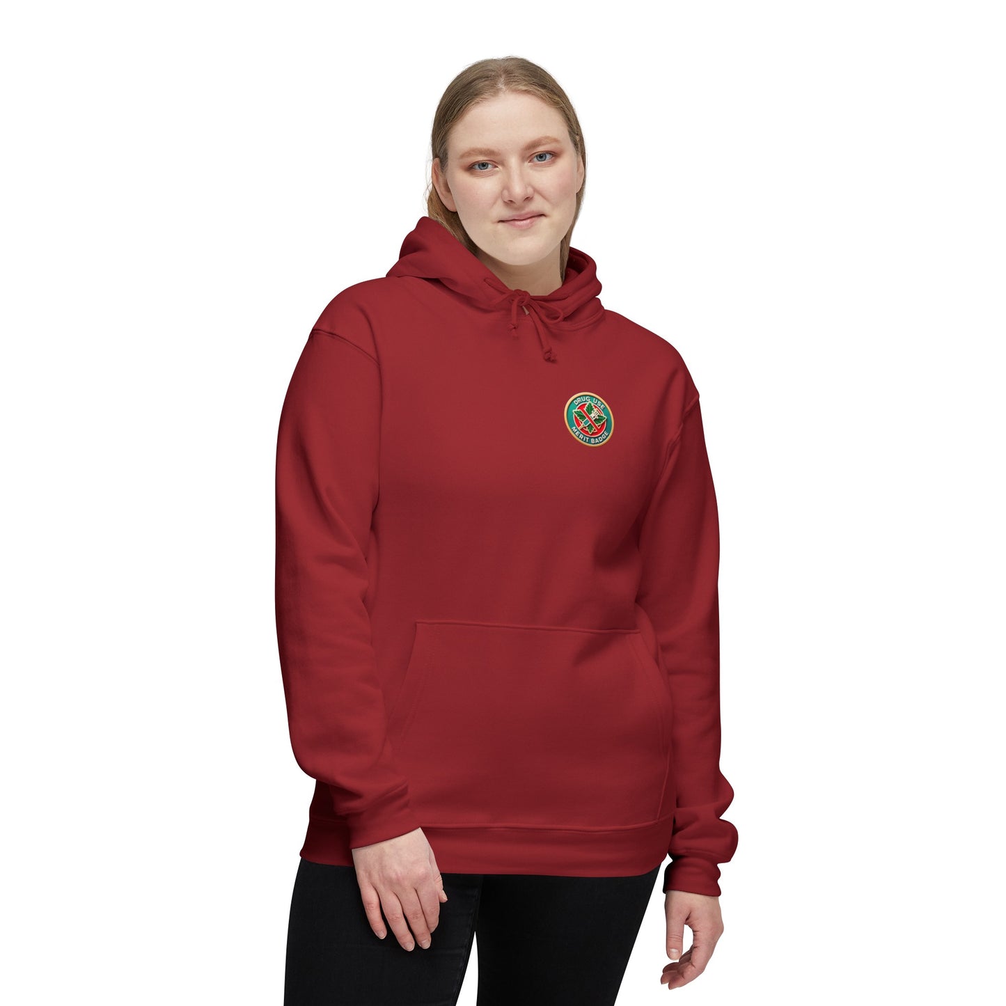 Podcast Recovery - Drug Use Merit Badge - Unisex Hooded Sweatshirt, Made in US
